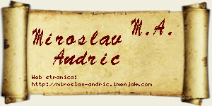 Miroslav Andrić vizit kartica